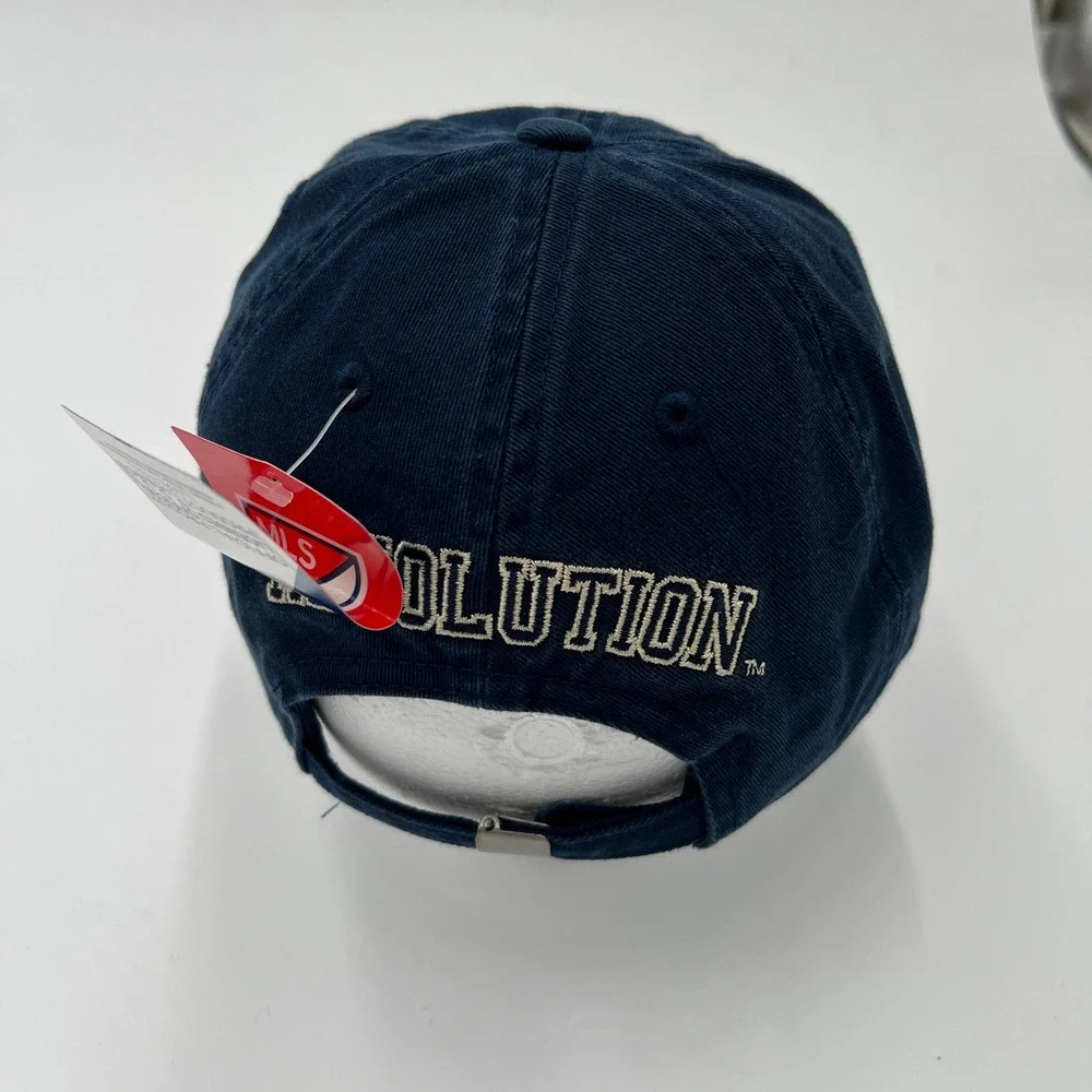 New England‎ Revolution MLS Baseball Cap Navy Blue Embroidered Patch Strapback